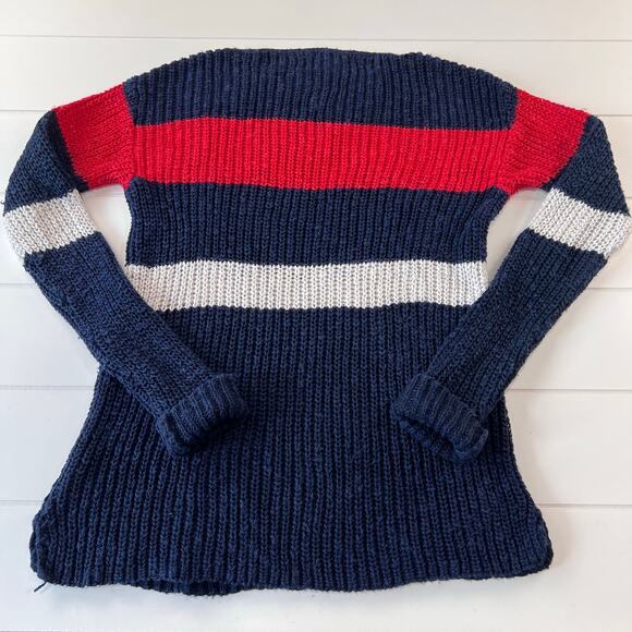 Lauren Ralph Lauren red white blue Knit Sweater women’s size Medium - Picture 2 of 7